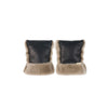BINIBAMBA Coated Sheepskin Buggy Mittens - Noir + Toast - Noir + Toast [AWIN] [Natural Baby Shower Ltd]