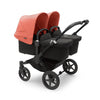 Bugaboo Donkey 5 Twin Stroller Side by Side - Black/Sunrise Red [AWIN] [Natural Baby Shower Ltd]