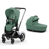 CYBEX e-Priam Pushchair - Leaf Green - Chrome Black / Lux Carrycot [AWIN] [Natural Baby Shower Ltd]