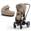 CYBEX Priam Pushchair - Cozy Beige - Chrome Brown / Lux Carrycot [AWIN] [Natural Baby Shower Ltd]