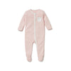 MORI Clever Zip Sleepsuit - Blush Stripe - Blush Stripe / 3-6m [AWIN] [Natural Baby Shower Ltd]