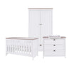 Tutti Bambini Verona 3 Piece Room Set - White/Oak - White/Oak / Natural Coir Fibre Cot Bed Mattress [AWIN] [Natural Baby Shower Ltd]